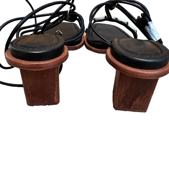 ULLA JOHNSON Nicolette Noir Sandal, Size 38.5 EU 8.5 US - Picture 9 of 10